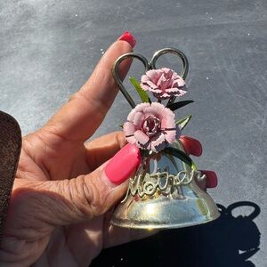 Mother Pink Floral Key & Card Holder Bell - Pink